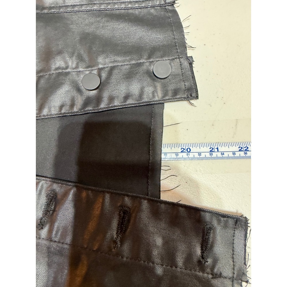 Kut from the Kloth Kara Coated Jacket Womens XS Black Frayed Hem Crop KJ0314MC1 - Picture 9 of 9